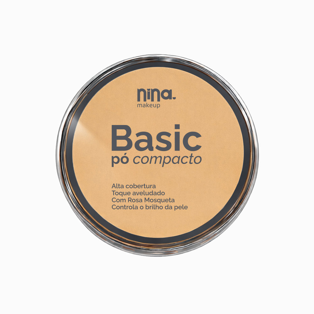 Pó Compacto Basic - Cor 4 - Nina Makeup