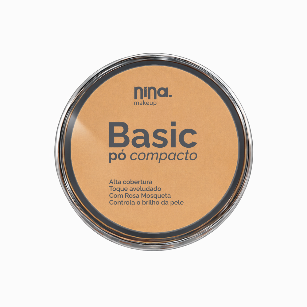 Pó Compacto Basic - Cor 5 - Nina Makeup