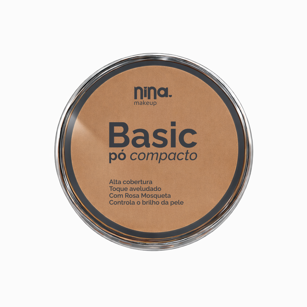 Pó Compacto Basic - Cor 6 - Nina Makeup