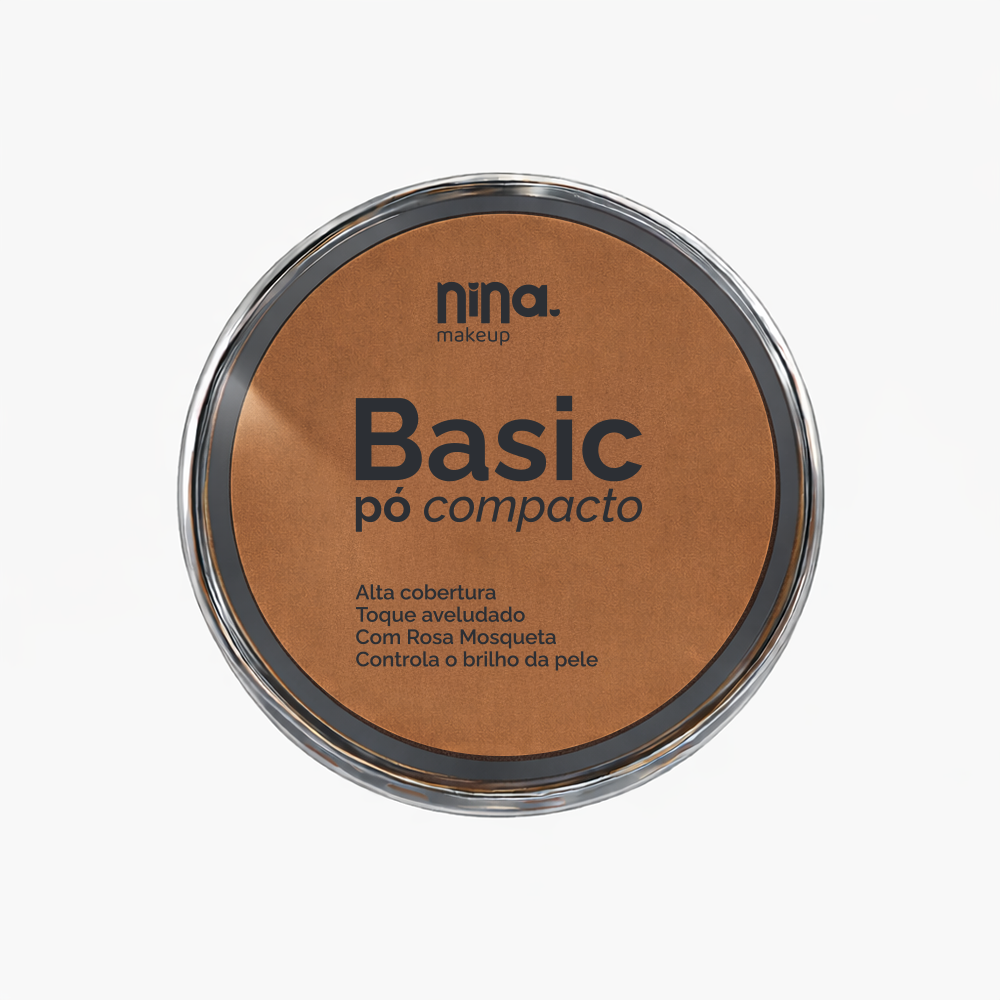 Pó Compacto Basic - Cor 8 - Nina Makeup